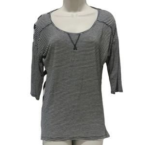 Black & Gray Striped Shirt